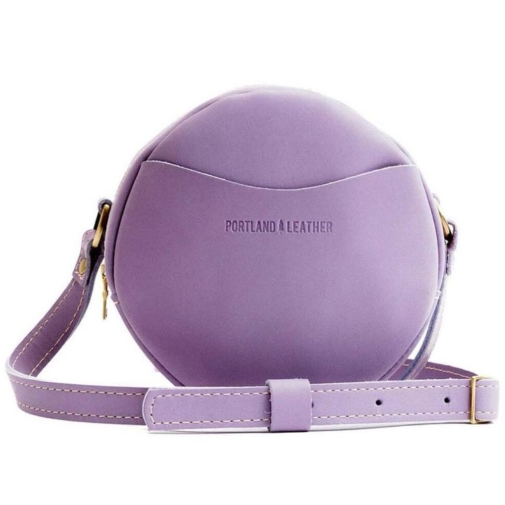 Portland Leather Purple Crossbody Bag with Minimalist Design